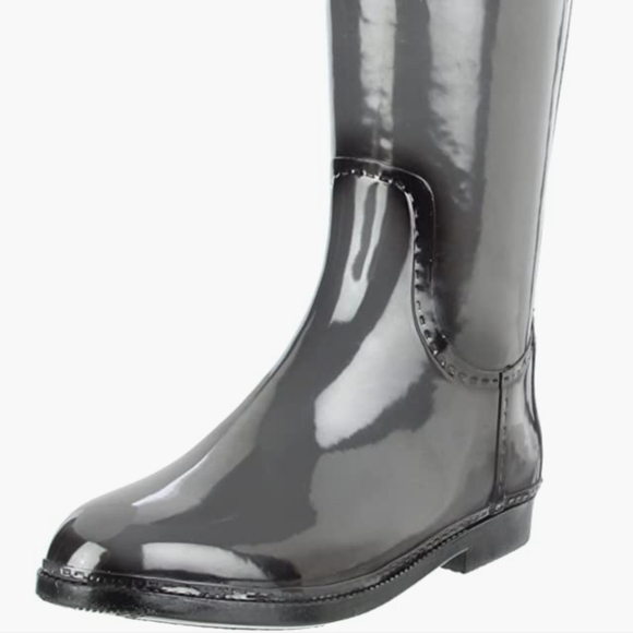 NEW DAV GRAY KNEE HIGH RUBBER RAIN BOOTS SIZE 11 - Picture 10 of 16